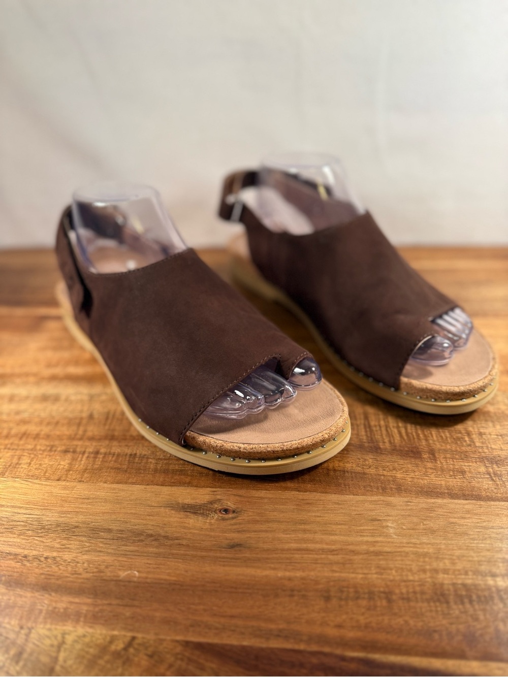 Earth Grove Gala Brown Leather Open-Toe Sandals Brown Size 9.5 NWOT